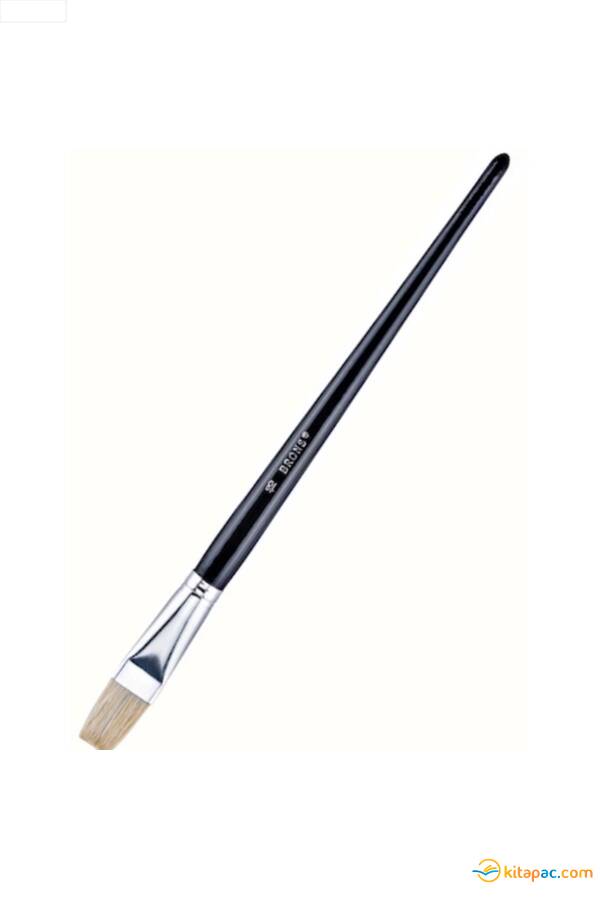 BRONS 258 SERİSİ YAĞLI AKRİLİK KESİK UÇ FIRÇA NO:18 - 1