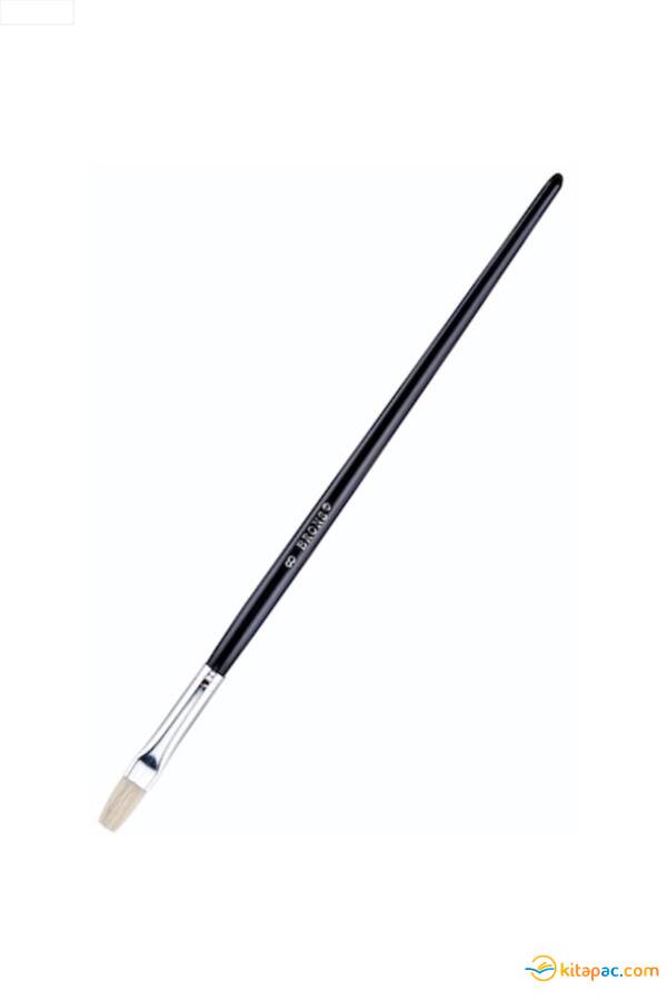 BRONS 258 SERİSİ YAĞLI AKRİLİK KESİK UÇ FIRÇA NO:8 - 1