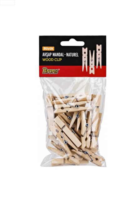 BRONS AHŞAP MANDAL Naturel Büyük - BRONS