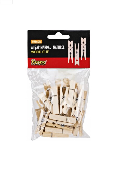 BRONS AHŞAP MANDAL Naturel Küçük - BRONS