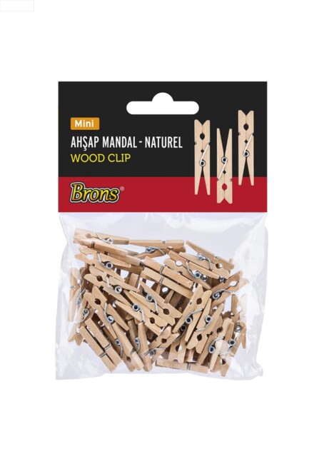 BRONS AHŞAP MANDAL Naturel Mini - BRONS