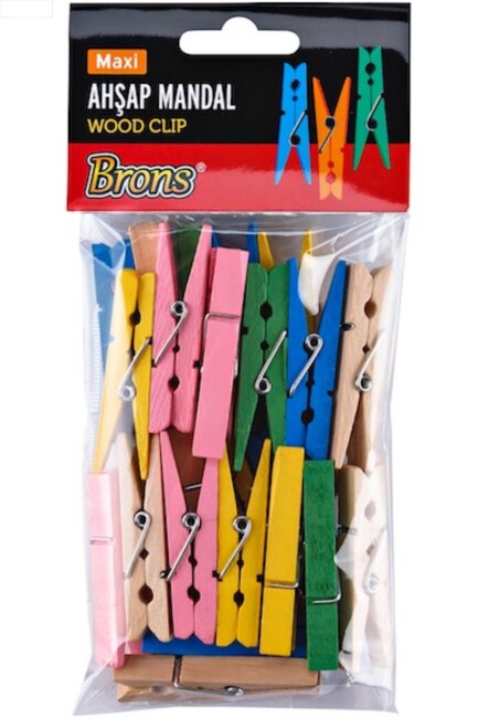 BRONS AHŞAP MANDAL Renkli Büyük - BRONS