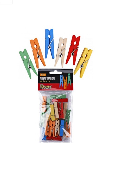 BRONS AHŞAP MANDAL Renkli Küçük - BRONS