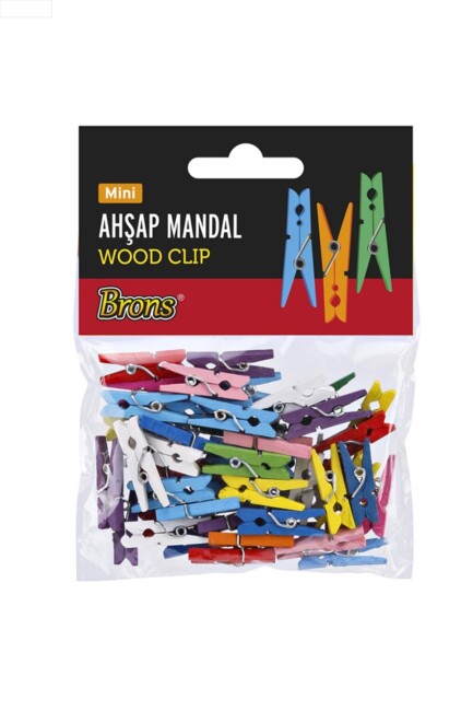 BRONS AHŞAP MANDAL Renkli Mini - BRONS