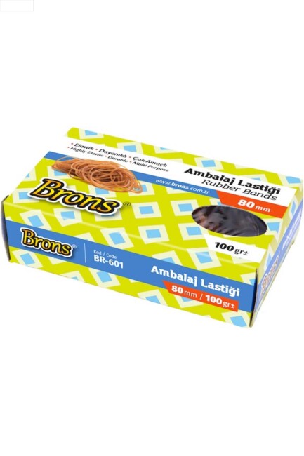 BRONS AMBALAJ LASTİĞİ (PAKET) 80 mm 100 Gr - BRONS