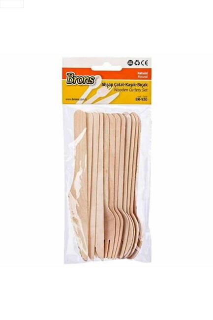 BRONS ÇATAL KAŞIK BIÇAK Naturel - BRONS