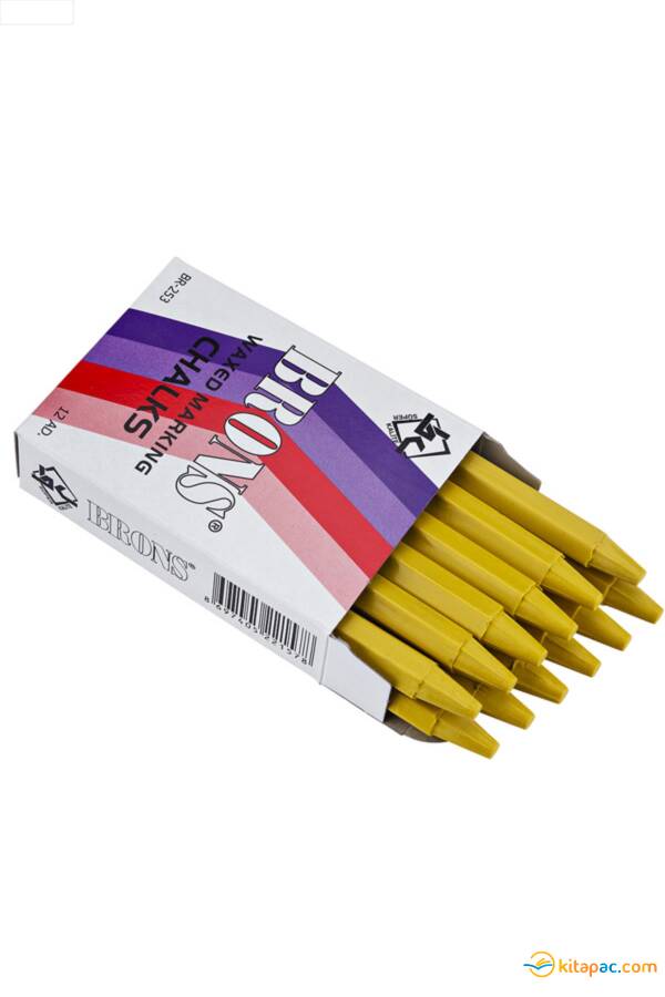 BRONS MARKA TEBEŞİRİ 12 Lİ paket Sarı - 1