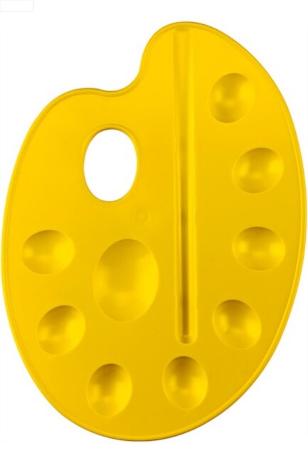 BRONS RESİM PALETİ RENKLİ BÜYÜK - BRONS