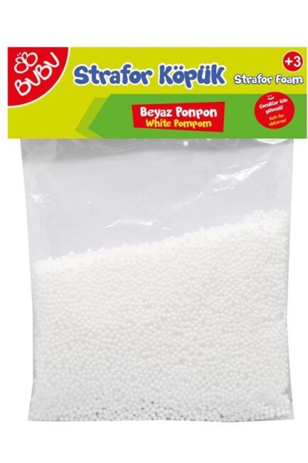 BU-BU STRAFOR KÖPÜK BEYAZ PONPON - BU-BU