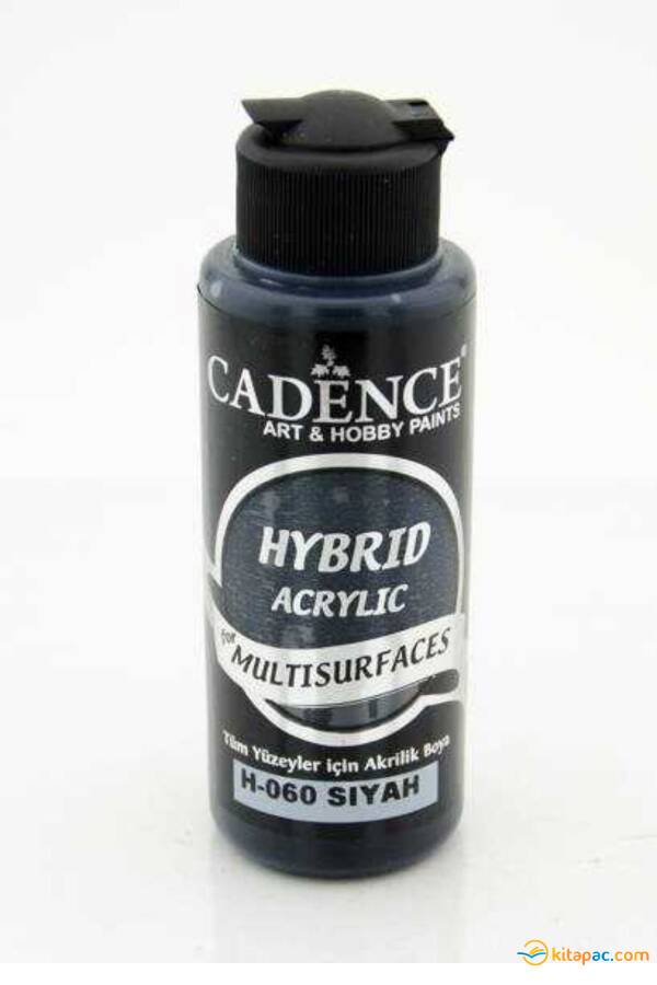 CADENCE HİBRİT ÇOK YÜZEYLİ AKRİLİK BOYA 120ml - Siyah - 1