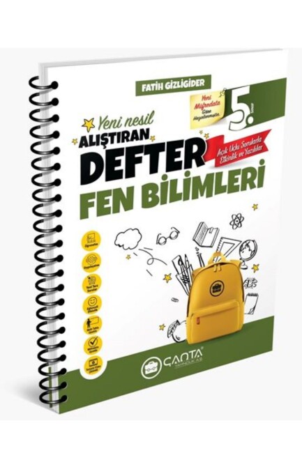 ÇANTA 5.SINIF FEN BİLİMLERİ ALIŞTIRAN DEFTER - ÇANTA YAYINLARI