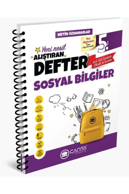 ÇANTA 5.SINIF SOSYAL BİLGİLER ALIŞTIRAN DEFTER - ÇANTA YAYINLARI