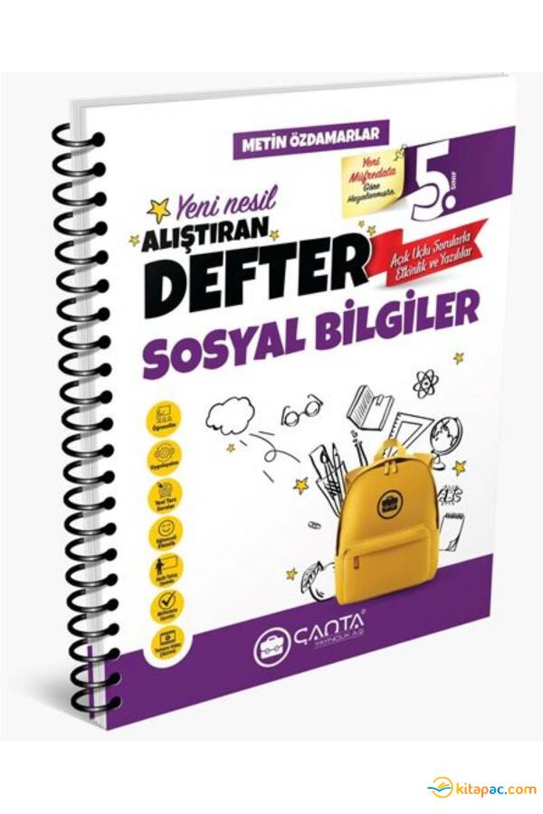 ÇANTA 5.SINIF SOSYAL BİLGİLER ALIŞTIRAN DEFTER - 1