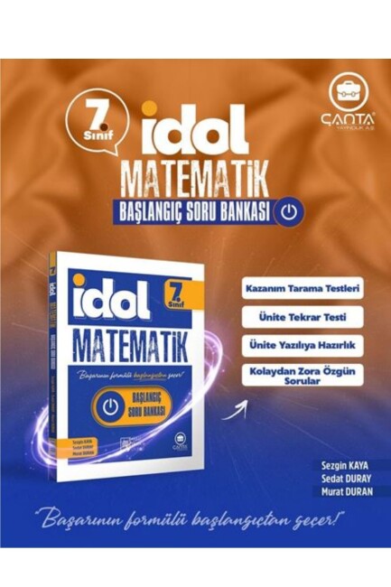 ÇANTA 7.Sınıf İDOL MATEMATİK BAŞLANGIÇ Soru Bankası - ÇANTA YAYINLARI
