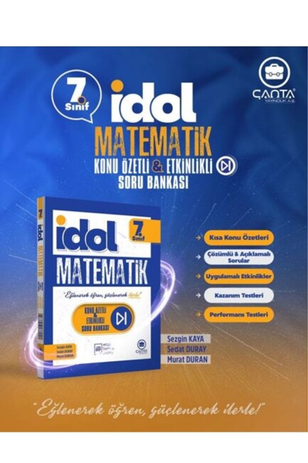 ÇANTA 7.Sınıf MATEMATİK İDOL SERİSİ Konu Özetli Soru Bankası - ÇANTA YAYINLARI