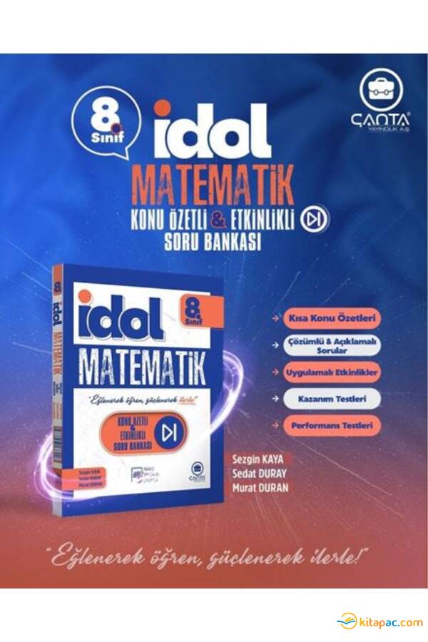 ÇANTA 8.Sınıf MATEMATİK İDOL SERİSİ Konu Özetli Soru Bankası - 1