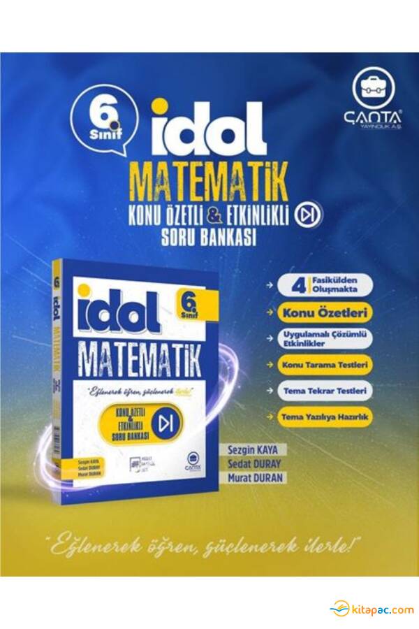 ÇANTA İDOL 6.Sınıf MATEMATİK KONU ÖZETLİ SORU BANKASI - 4 FASİKÜL - 1