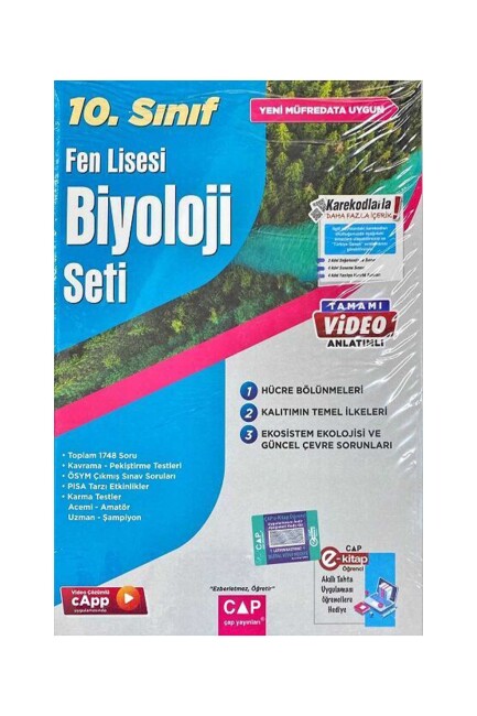 ÇAP 10.Sınıf BİYOLOJİ SET Fen Lisesi - ÇAP YAYINLARI