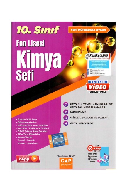 ÇAP 10.Sınıf FEN LİSESİ KİMYA SETİ - ÇAP YAYINLARI