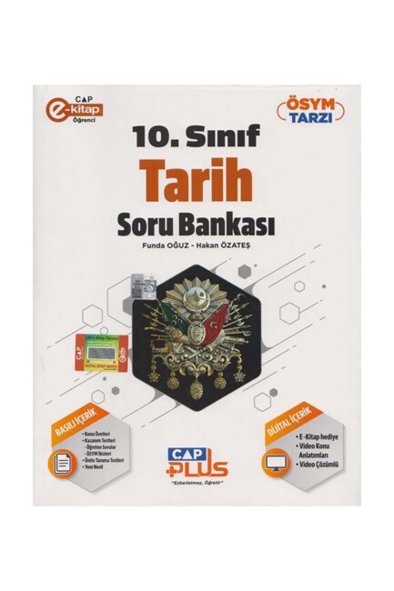 ÇAP 10.Sınıf TARİH Plus Soru Bankası Anadolu Lisesi - ÇAP YAYINLARI