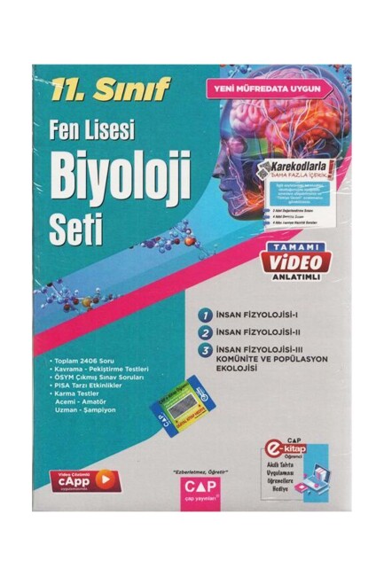 ÇAP 11.Sınıf BİYOLOJİ SET Fen Lisesi - ÇAP YAYINLARI