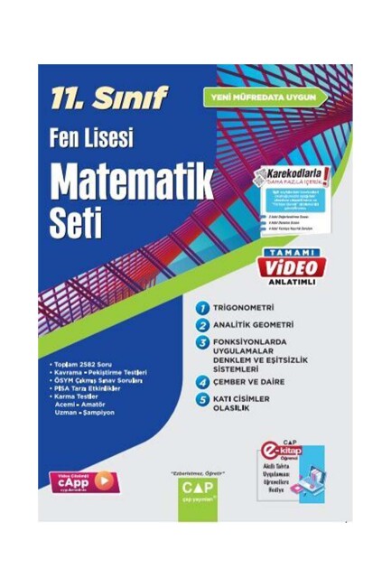 ÇAP 11.Sınıf FEN LİSESİ MATEMATİK SETİ - ÇAP YAYINLARI