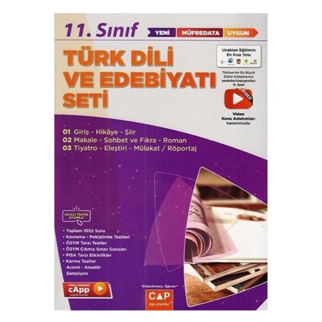 ÇAP 11.Sınıf TÜRK DİLİ EDEBİYATI SETİ ANADOLU LİSESİ - ÇAP YAYINLARI