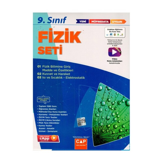 ÇAP 9.Sınıf ANADOLU FİZİK SETİ - ÇAP YAYINLARI
