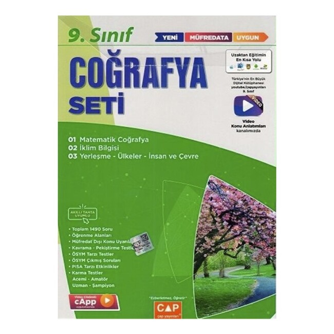 ÇAP 9.Sınıf COĞRAFYA SETİ ANADOLU LİSESİ - ÇAP YAYINLARI