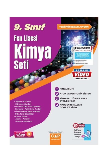 ÇAP 9.Sınıf KİMYA SET Fen Lisesi - ÇAP YAYINLARI
