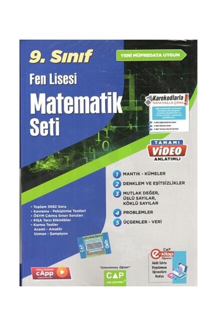 ÇAP 9.Sınıf MATEMATİK SET Fen Lisesi - ÇAP YAYINLARI