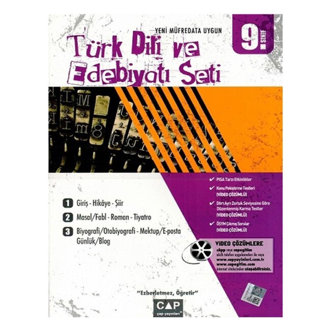 ÇAP 9.Sınıf TÜRK DİLİ VE EDEBİYATI SETİ ANADOLU LİSESİ - ÇAP YAYINLARI