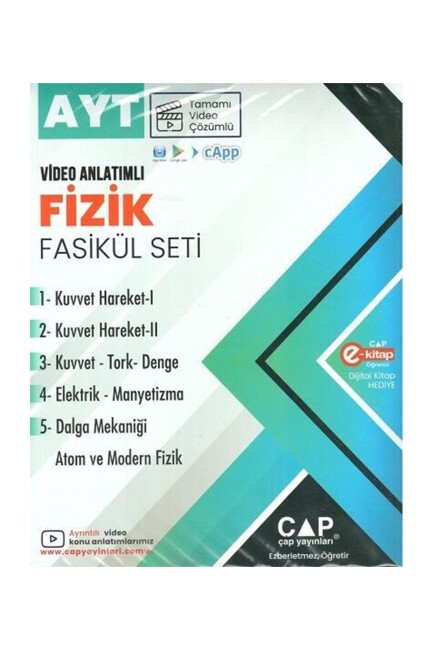 ÇAP AYT FİZİK FASİKÜL SETİ - ÇAP YAYINLARI
