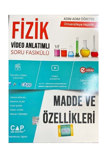 ÇAP AYT FİZİK MADDE VE ÖZELLİKLERİ Konu Anlatımlı Soru Bankası - ÇAP YAYINLARI