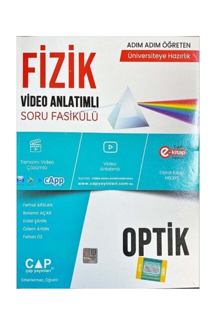 ÇAP AYT FİZİK OPTİK Konu Anlatımlı Soru Bankası - ÇAP YAYINLARI