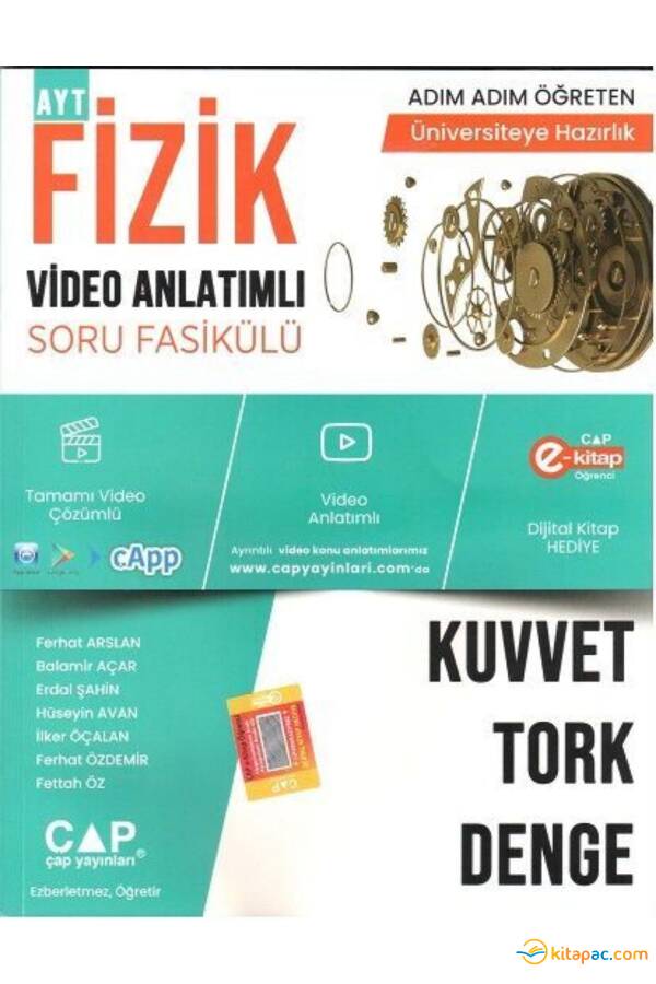 ÇAP AYT FİZİK VİDEO ANLATIMLI KUVVET TORK DENGE SORU FASİKÜL - 1