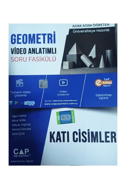 ÇAP AYT GEOMETRİ KATI CİSİMLER Konu Anlatımlı Soru Bankası - ÇAP YAYINLARI