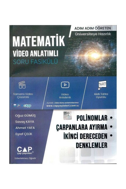 ÇAP AYT POLİNOMLAR ve ÇARPANLARA AYIRMA 2.Dönem Konu Anlatımlı Soru Bankası - ÇAP YAYINLARI