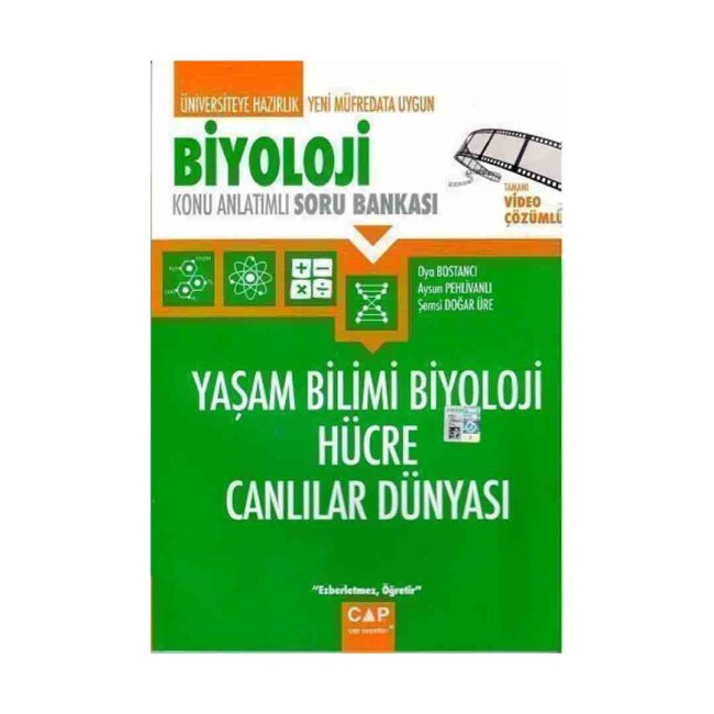ÇAP BİYOLOJİ Yaşam Bilimi - Hücre - Canlılar Dünyası Konu Anlatımlı Soru Bankası - ÇAP YAYINLARI