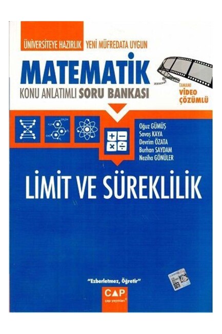 ÇAP LİMİT ve SÜREKLİLİK Konu Anlatımlı Soru Bankası - ÇAP YAYINLARI