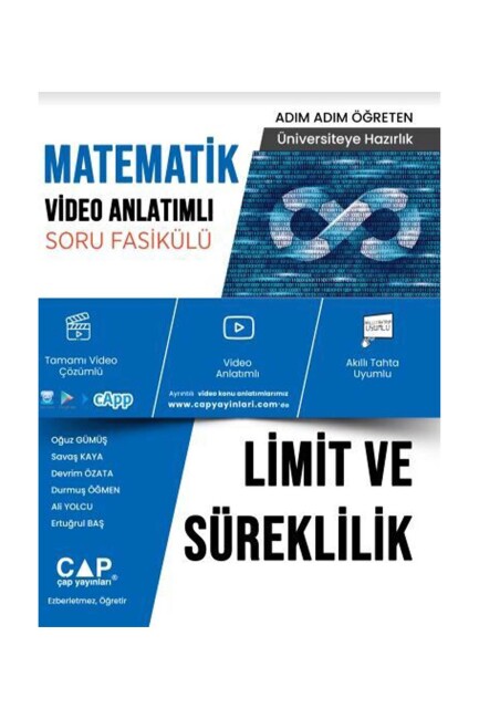 ÇAP LİMİT ve SÜREKLİLİK Video Konu Anlatımlı Soru Fasikülü - ÇAP YAYINLARI