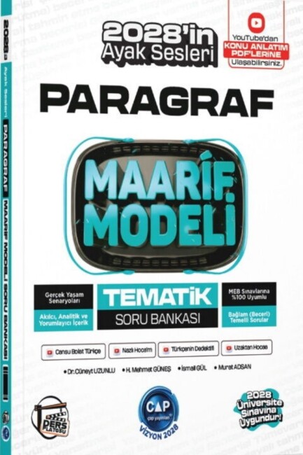 ÇAP PARAGRAF MAARİF MODELİ TEMATİK SORU BANKASI - ÇAP YAYINLARI