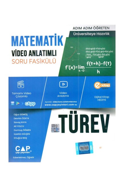 ÇAP TÜREV VİDEO Konu Anlatımlı Soru Fasikülü Bankası - ÇAP YAYINLARI
