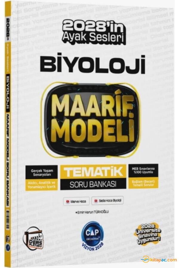 ÇAP TYT AYT BİYOLOJİ DERS PLATOSU MAARİF MODELİ TEMATİK SORU BANKASI - 1