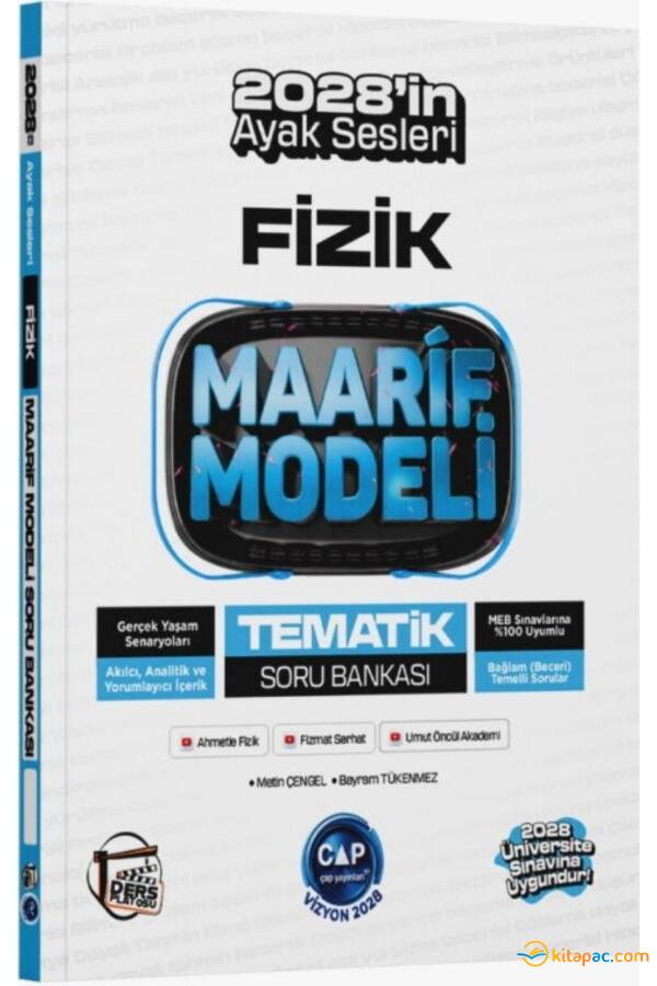 ÇAP TYT AYT FİZİK DERS PLATOSU MAARİF MODELİ TEMATİK SORU BANKASI - 1