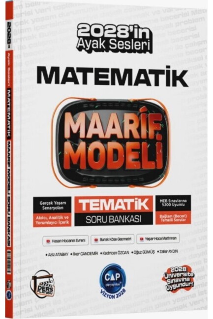 ÇAP TYT AYT MATEMATİK DERS PLATOSU MAARİF MODELİ TEMATİK SORU BANKASI - ÇAP YAYINLARI
