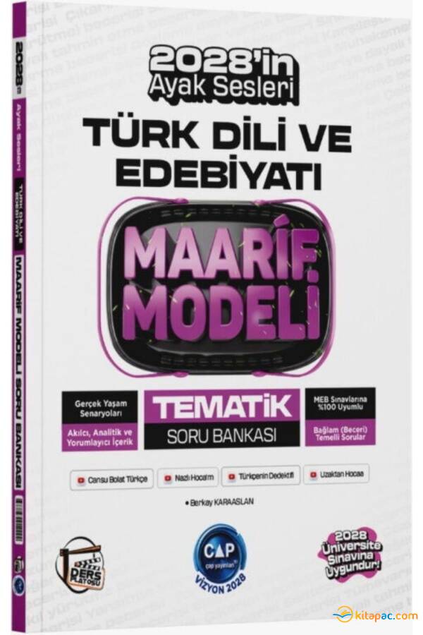 ÇAP TYT AYT TÜRK DİLİ VE EDEBİYATI DERS PLATOSU MAARİF MODELİ TEMATİK SORU BANKASI - 1