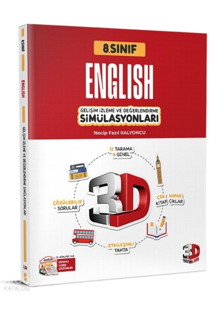 3D 8.SINIF İNGİLİZCE SİMÜLASYON DENEMELERİ - 3D YAYINLARI