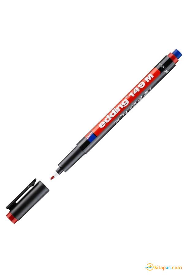 EDDING E-149M SİLGİLİ ASETAT KALEMİ KIRMIZI - 1