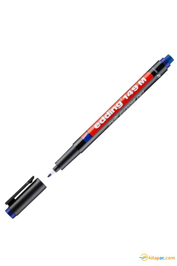 EDDING E-149M SİLGİLİ ASETAT KALEMİ MAVİ - 1